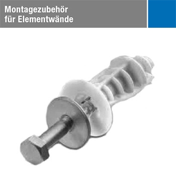 patentierter Kunststoffdübel für Schrägstützen von Betonwänden und Befestigungen mit geringer Belastung