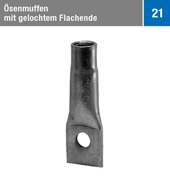 Gewindehülsen mit gelochtem Flachende 