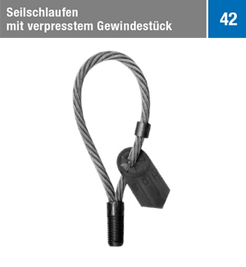 mit verpresstem Gewindestück - mit geprüften Axial- und Schrägzugwerten bis 45° Liste 42